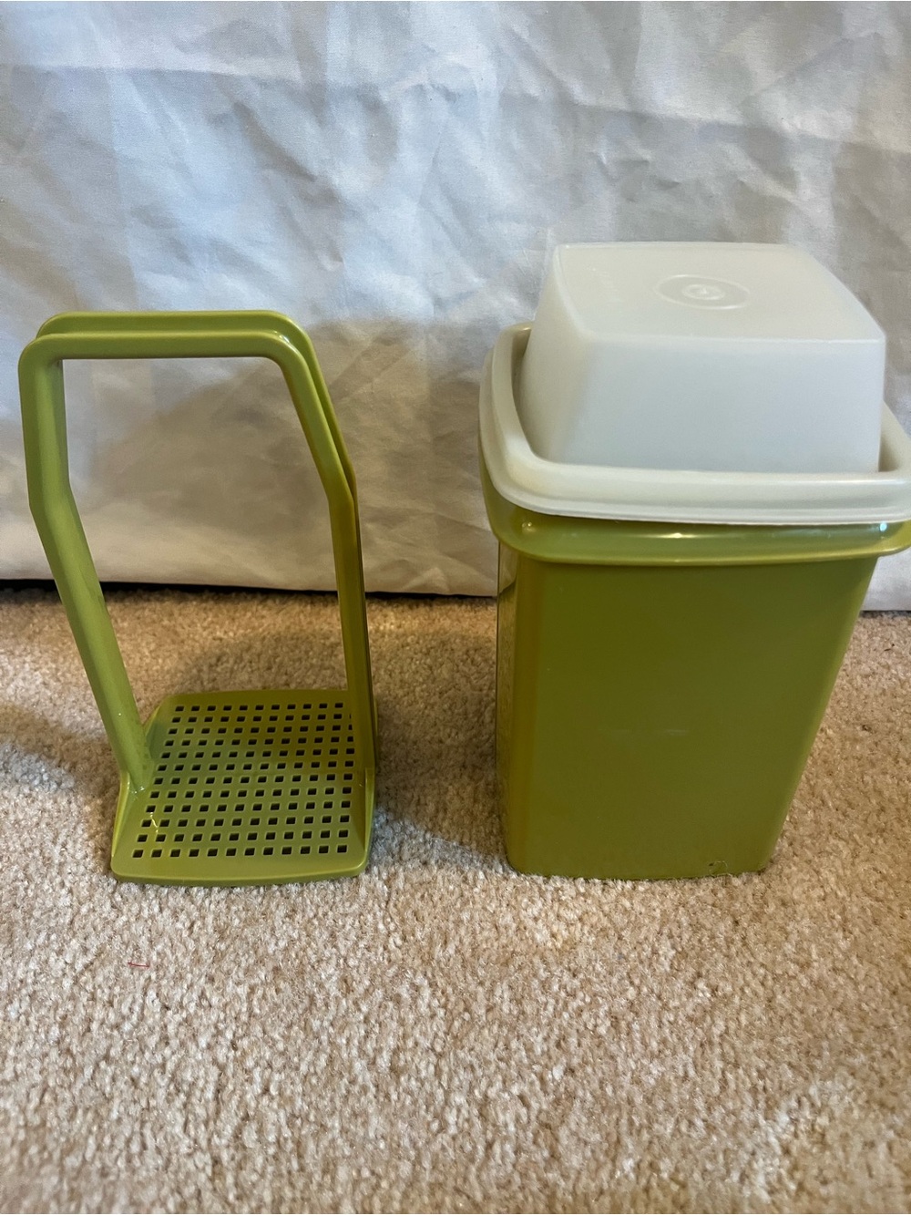 Vintage Tupperware Pickle Keeper Holder Olive Avocado Green Pick A Deli 3 pieces